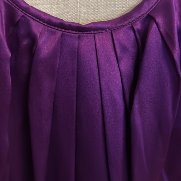 Satin dress in gorgeous regal purple color - Picture 3 of 8